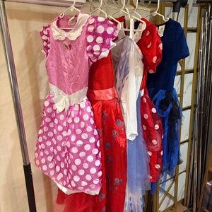 Lot of Five Disney Princess Dress Costumes Size 7/8